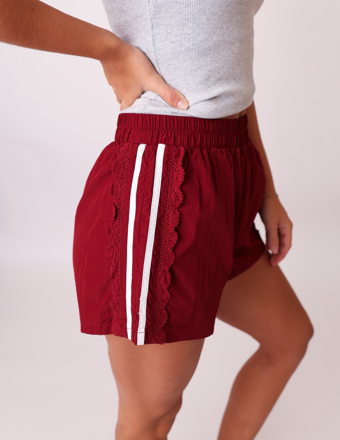 Sideline Lace Trim Shorts