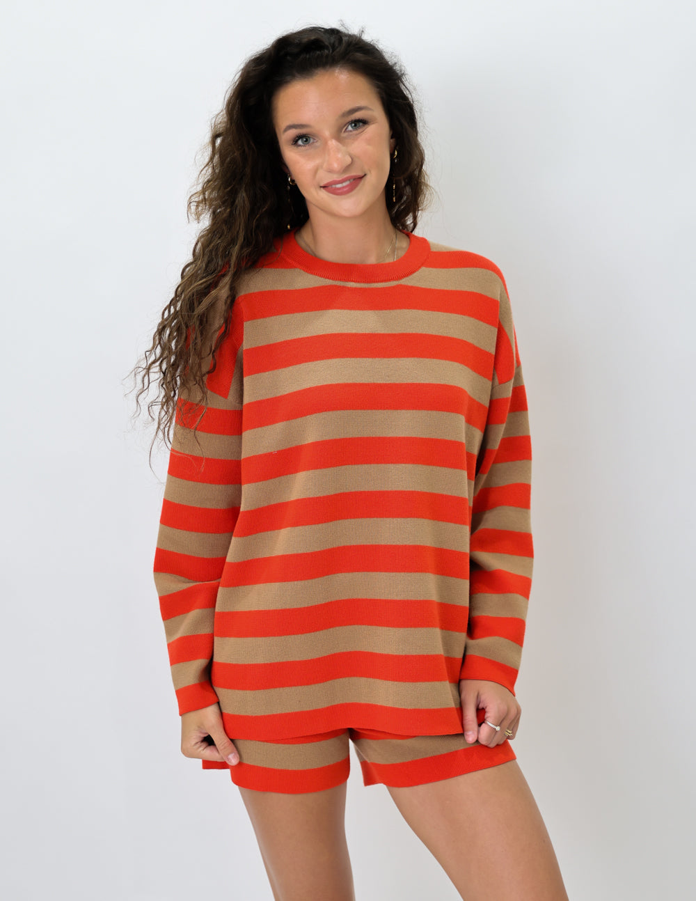 Sunset Stripe Oversized Sweater