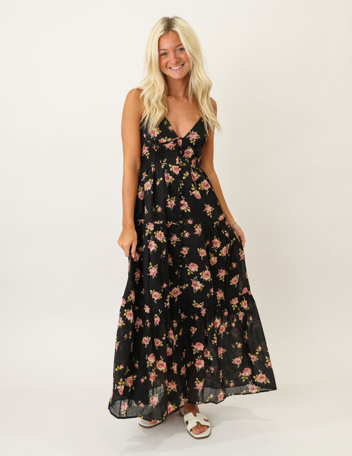 Midnight Rose Maxi Dress