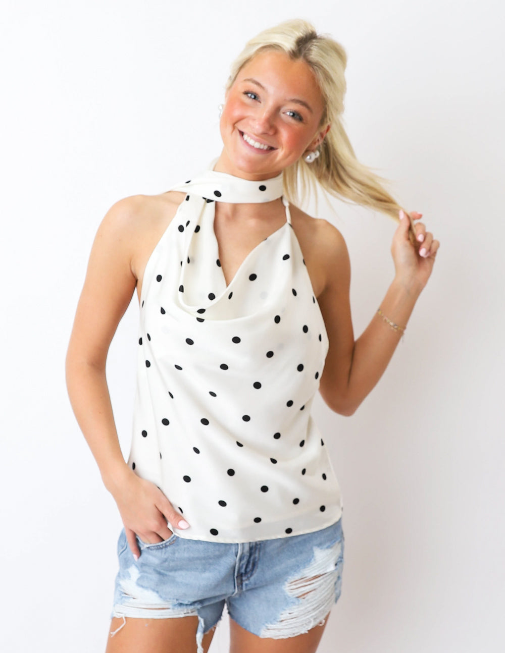 Polka Dot Darling Halter Top