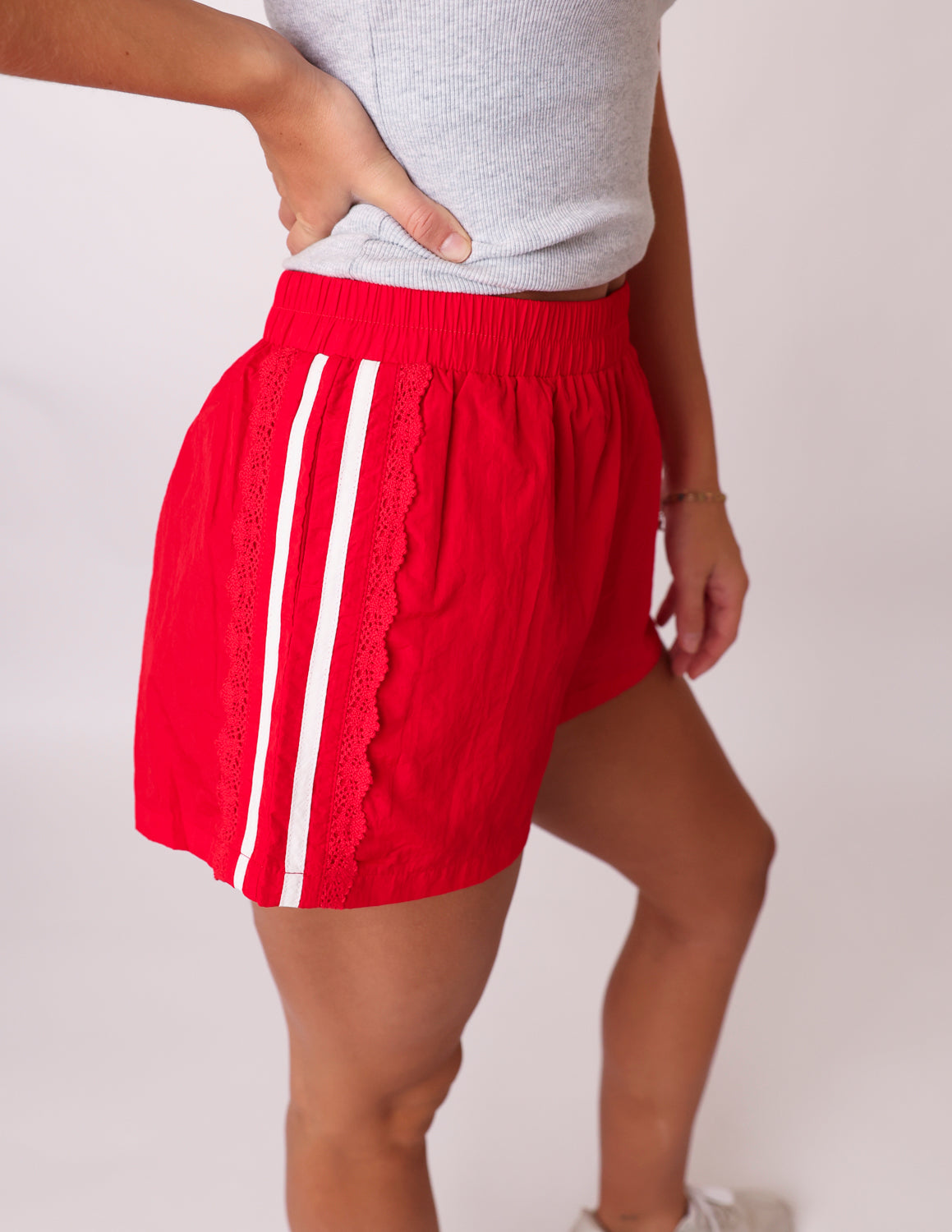 Sideline Lace Trim Shorts
