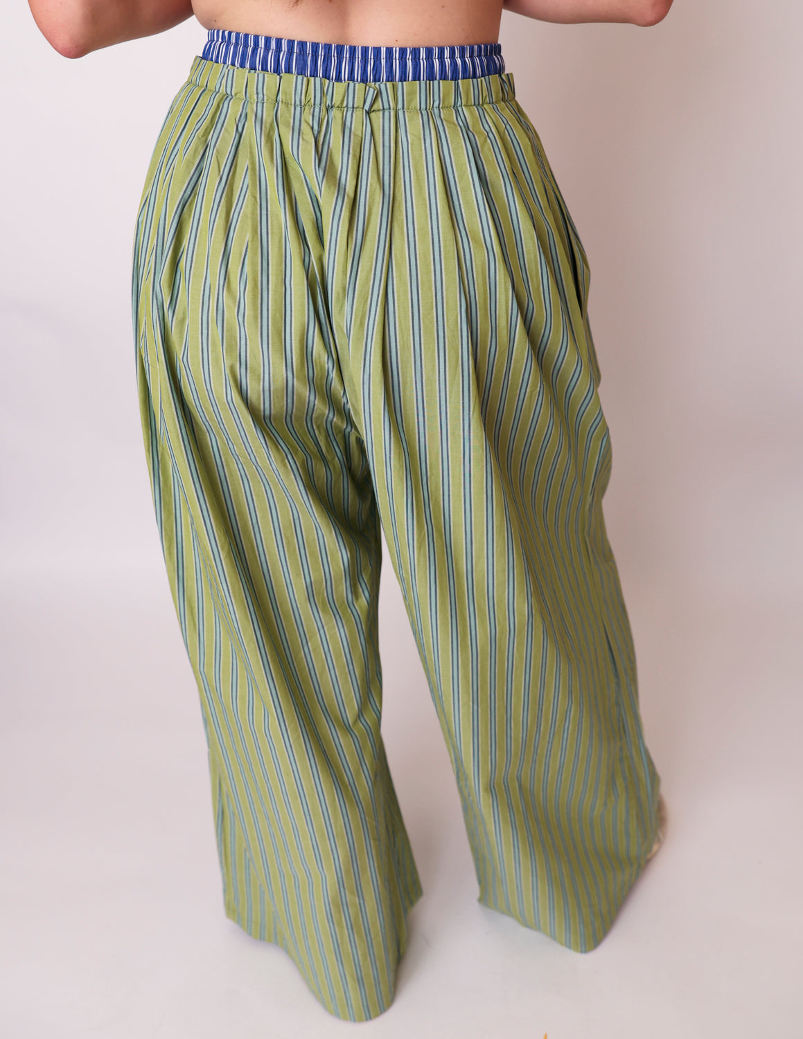 Mixed Stripe Wide Leg Pants