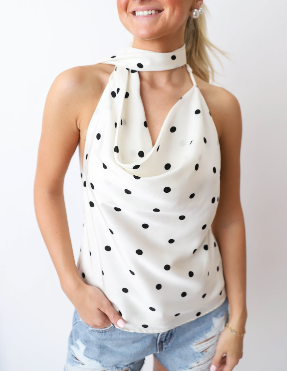 Polka Dot Darling Halter Top