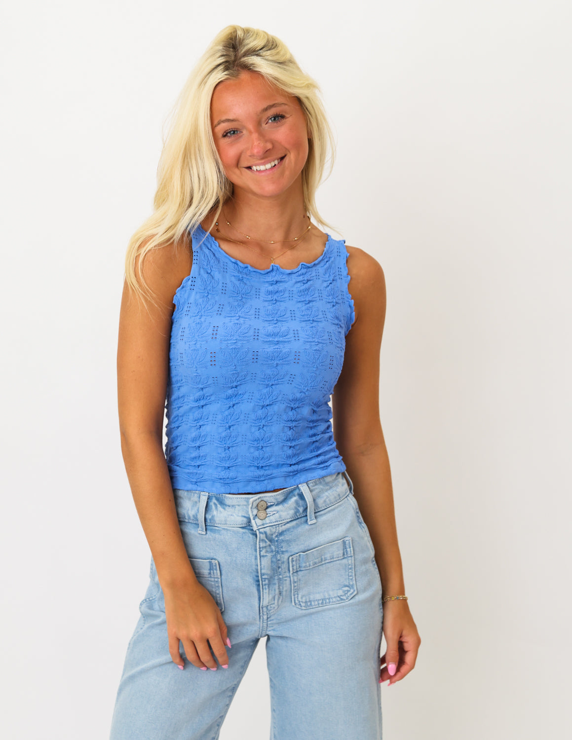 Floral Edge Tank