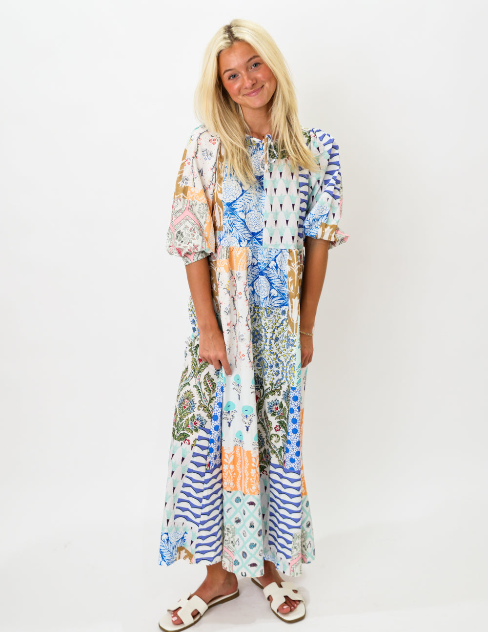 Patchwork Paradise Maxi Dress