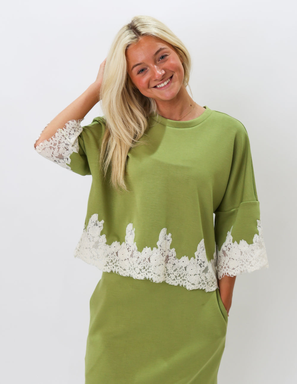Olive Bloom Top