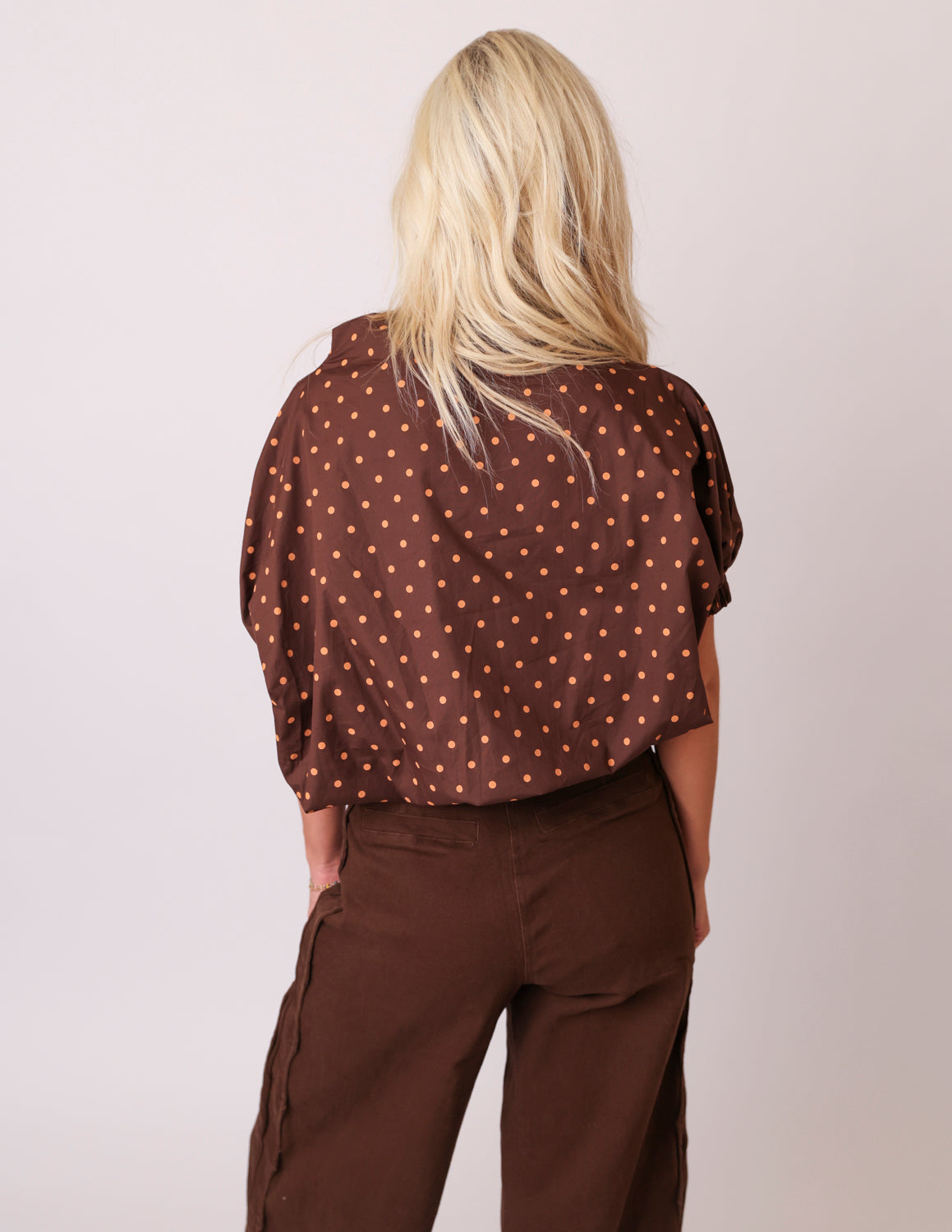 Dot To Dot Mock Neck Top