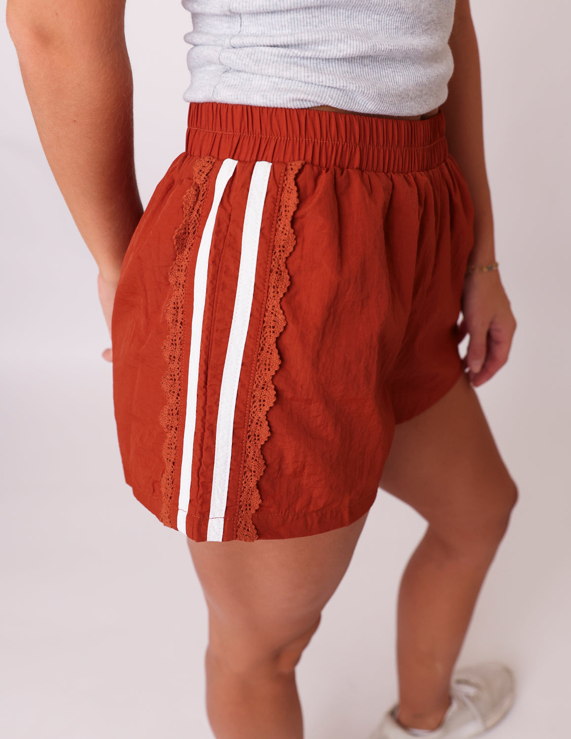 Sideline Lace Trim Shorts