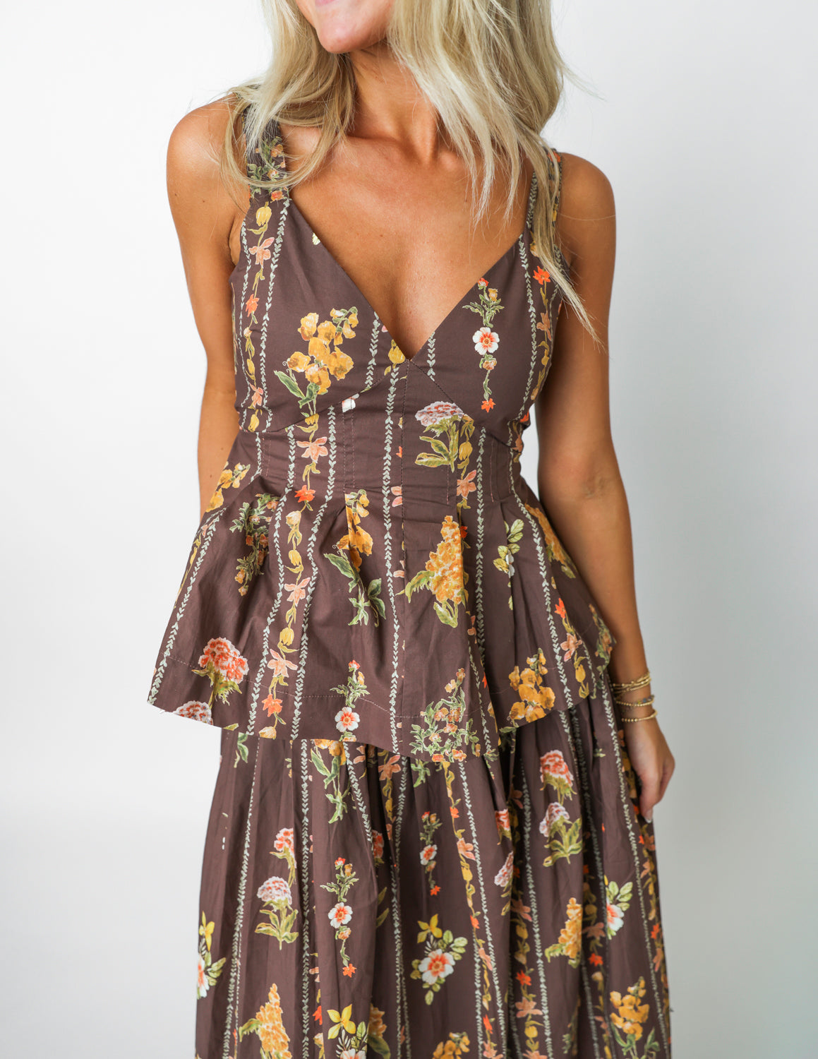 Garden After Dark Peplum Top